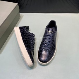 Tom Ford Crocodile Leather Casual Sneakers For Men Navy
