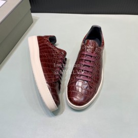 Tom Ford Crocodile Leather Casual Sneakers For Men Reddish Brown