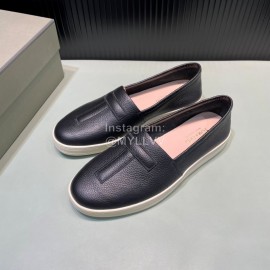 Tom Ford Litchi Grain Cowhide Casual Loafers For Men Black