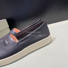 Tom Ford Litchi Grain Cowhide Casual Loafers For Men Black