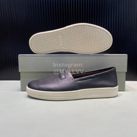 Tom Ford Litchi Grain Cowhide Casual Loafers For Men Black