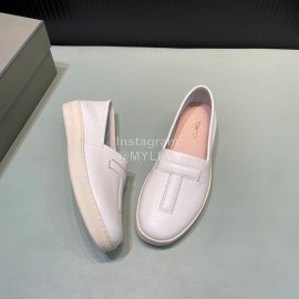 Tom Ford Litchi Grain Cowhide Casual Loafers For Men White