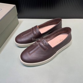 Tom Ford Litchi Grain Cowhide Casual Loafers For Men Brown