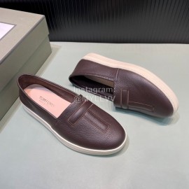 Tom Ford Litchi Grain Cowhide Casual Loafers For Men Brown