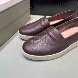 Tom Ford Litchi Grain Cowhide Casual Loafers For Men Brown