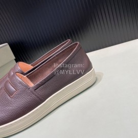 Tom Ford Litchi Grain Cowhide Casual Loafers For Men Brown