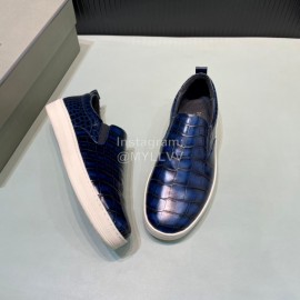 Tom Ford Crocodile Leather Casual Loafers For Men Blue