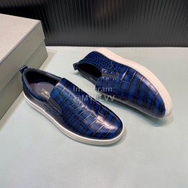 Tom Ford Crocodile Leather Casual Loafers For Men Blue