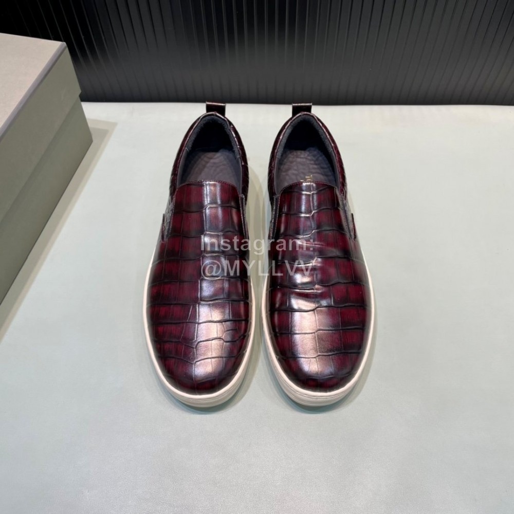 Tom Ford Crocodile Leather Casual Loafers For Men Red
