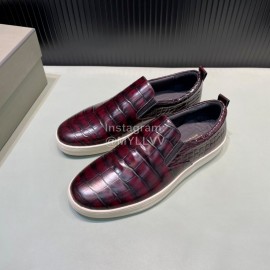 Tom Ford Crocodile Leather Casual Loafers For Men Red