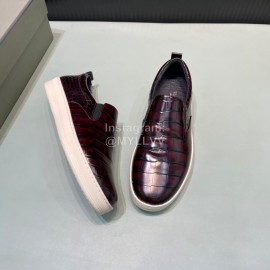 Tom Ford Crocodile Leather Casual Loafers For Men Red