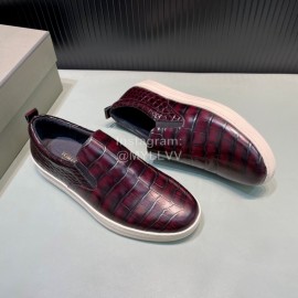 Tom Ford Crocodile Leather Casual Loafers For Men Red