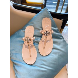 Tory Burch Summer Fashion Pvc Flip Flops For Women Apricot