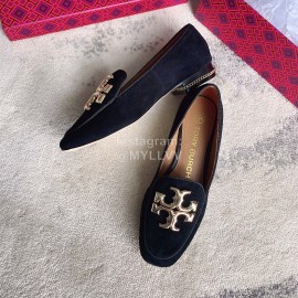 Tory Burch Fashion Velvet Flat Heel Shoes For Women Black