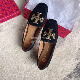 Tory Burch Fashion Velvet Flat Heel Shoes For Women Black