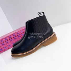 Tory Burch Fashion Black Calf Short Boots For Women 