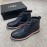 Ugg Fashion Calf Leather Warm Wool Short Boots For Men Black
