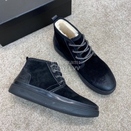 Ugg Fashion Calf Leather Warm Wool Short Boots For Men