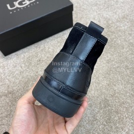 Ugg Fashion Calf Leather Warm Wool Short Boots For Men