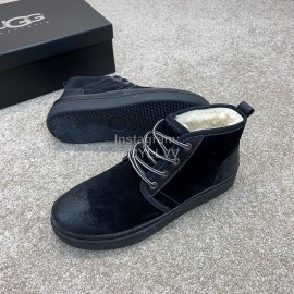 Ugg Fashion Calf Leather Warm Wool Short Boots For Men