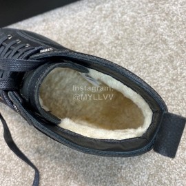 Ugg Fashion Calf Leather Shell Toe Warm Short Boots For Men Black