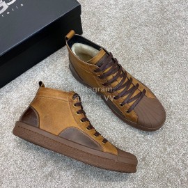 Ugg Fashion Calf Leather Shell Toe Warm Short Boots For Men