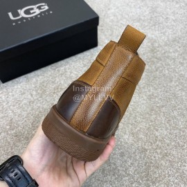 Ugg Fashion Calf Leather Shell Toe Warm Short Boots For Men
