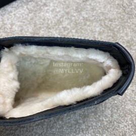 Ugg Fashion Cowhide Warm Wool Short Boots For Men Black