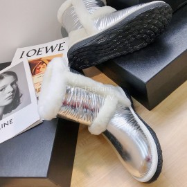 Ugg Winter Warm Wool Waterproof Boots For Women Silver