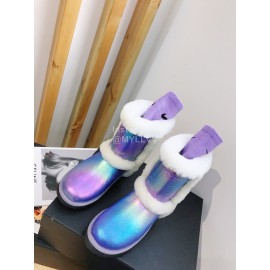 Ugg Winter Warm Wool Waterproof Boots For Women Purple