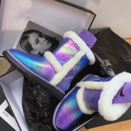 Ugg Winter Warm Wool Waterproof Boots For Women Purple