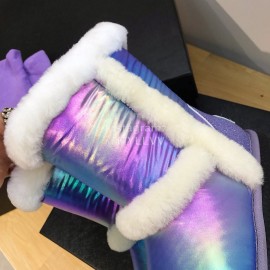 Ugg Winter Warm Wool Waterproof Boots For Women Purple