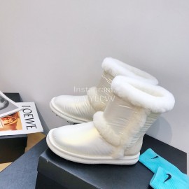 Ugg Winter Warm Wool Waterproof Boots For Women White