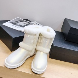 Ugg Winter Warm Wool Waterproof Boots For Women White