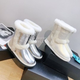 Ugg Winter Warm Wool Waterproof Boots For Women White