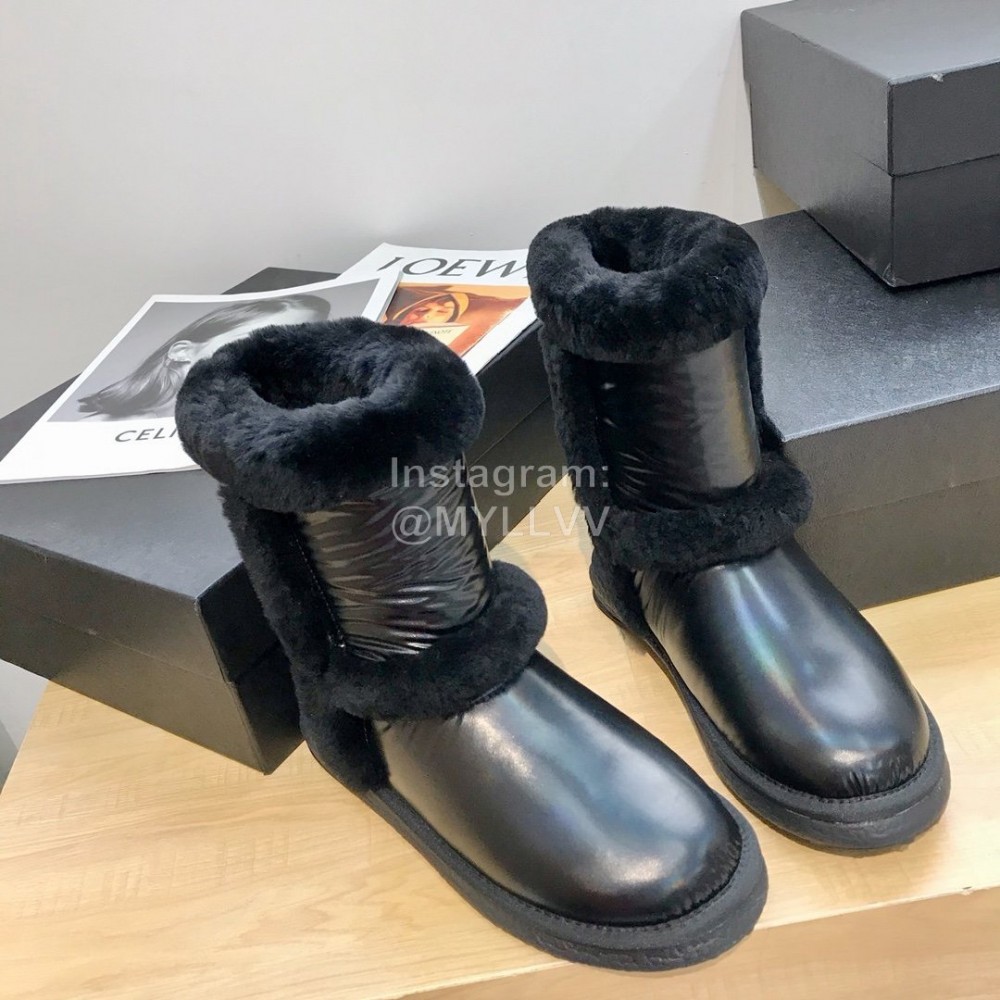 Ugg Winter Warm Wool Waterproof Boots For Women Black