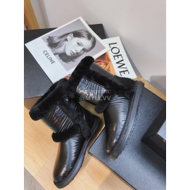 Ugg Winter Warm Wool Waterproof Boots For Women Black