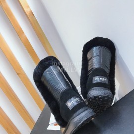 Ugg Winter Warm Wool Waterproof Boots For Women Black