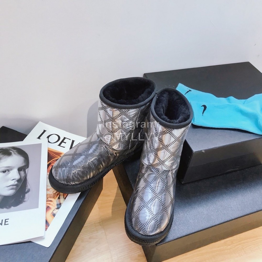 Ugg Winter Warm Wool Waterproof Boots For Women Gray