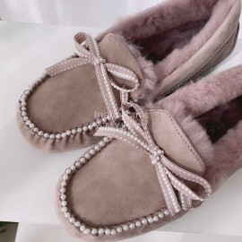 Ugg Winter Soft Wool Casual Shoes For Women Purplish Red