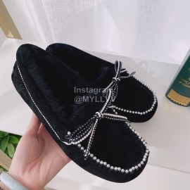 Ugg Winter Soft Wool Casual Shoes For Women Black