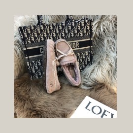 Ugg Winter Soft Wool Bow Casual Shoes For Women Purple