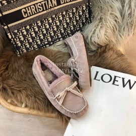 Ugg Winter Soft Wool Bow Casual Shoes For Women Purple