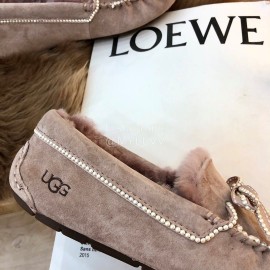 Ugg Winter Soft Wool Bow Casual Shoes For Women Purple