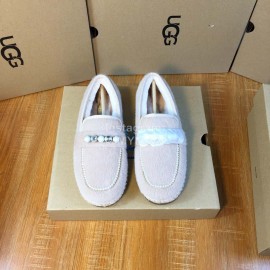 Ugg Winter New Soft Wool Pearl Casual Shoes For Women Pink