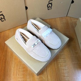 Ugg Winter New Soft Wool Pearl Casual Shoes For Women Pink