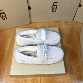 Ugg Winter New Soft Wool Pearl Casual Shoes For Women Pink