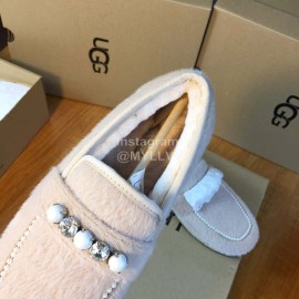 Ugg Winter New Soft Wool Pearl Casual Shoes For Women Pink