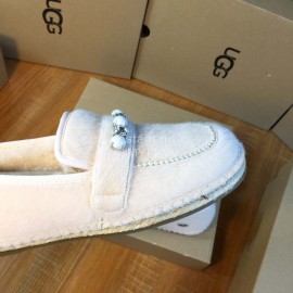 Ugg Winter New Soft Wool Pearl Casual Shoes For Women Beige