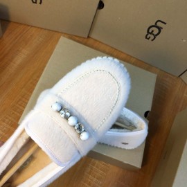 Ugg Winter New Soft Wool Pearl Casual Shoes For Women Beige